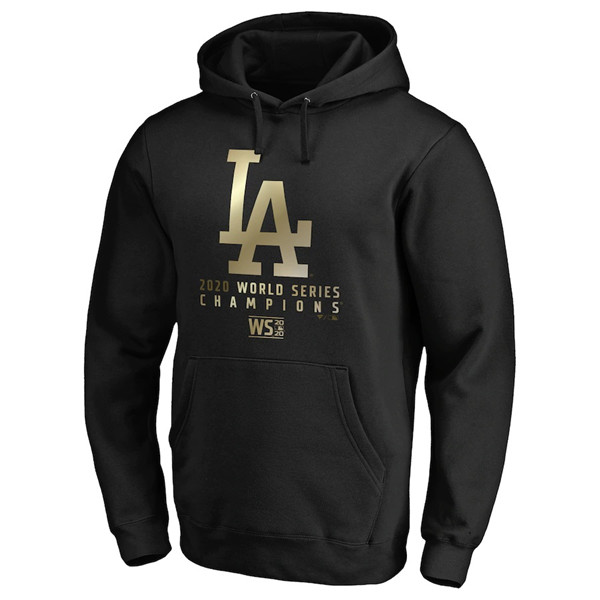 Men's Los Angeles Dodgers 2020 Black World Series Champions Pullover Hoodie