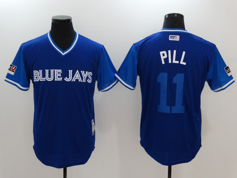 Men's Toronto Blue Jays Kevin Pillar "Pill" Majestic Royal/Light 2018 Players' Weekend Jersey