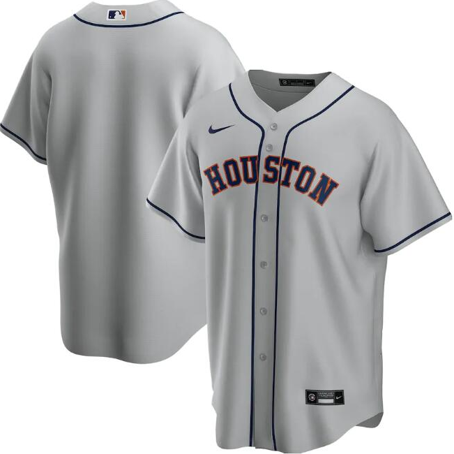 Men's Houston Astros Grey Cool Base Stitched MLB Jersey