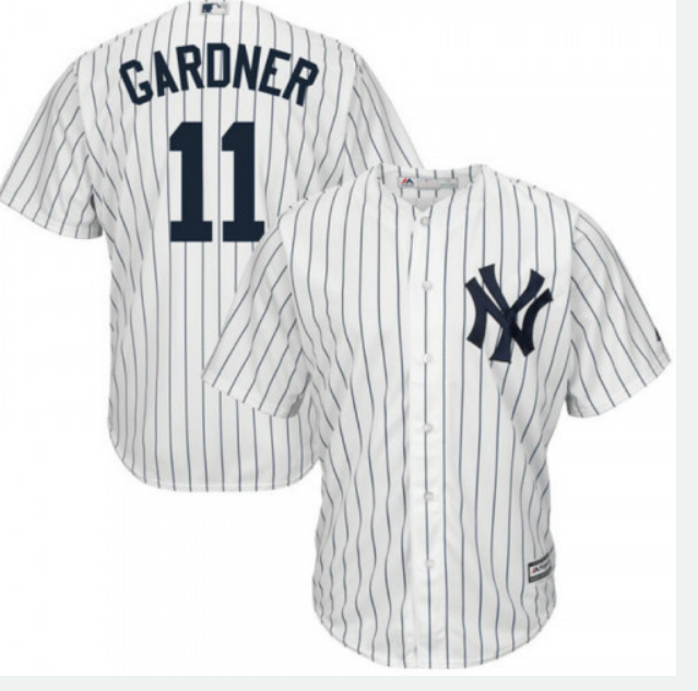 Men's New York Yankees #11 Brett Gardner White Cool Base Stitched MLB Jersey - Click Image to Close