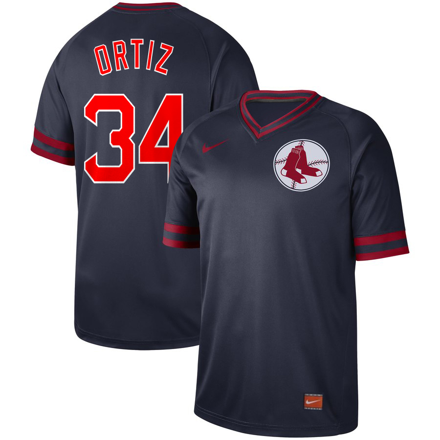 Men's Boston Red Sox #34 David Ortiz Navy Cooperstown Collection Legend Stitched MLB Jersey