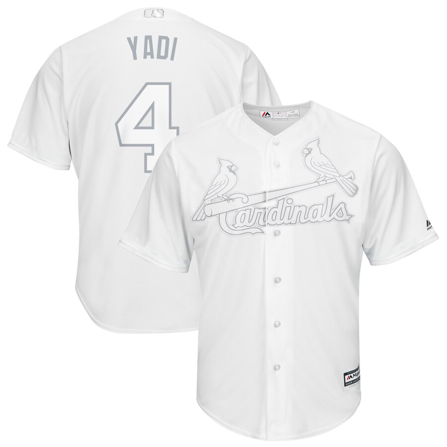 Men's St. Louis Cardinals #4 Yadier Molina "Yadi" Majestic White 2019 Players' Weekend Player Stitched MLB Jersey