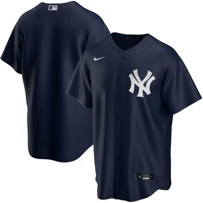 Men's New York Yankees Navy Cool Base Stitched MLB Jersey.