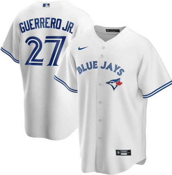 Men's Toronto Blue Jays White #27 Vladimir Guerrero Jr. Majestic Cool Base Stitched MLB Jersey