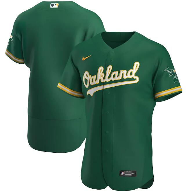 Men's Oakland Athletics Blank Green Flex Base MLB StitchedJersey