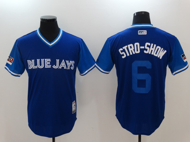 Men's Toronto Blue Jays Marcus Stroman"Stro-Show" Majestic Royal/Light 2018 Players' Weekend Jersey