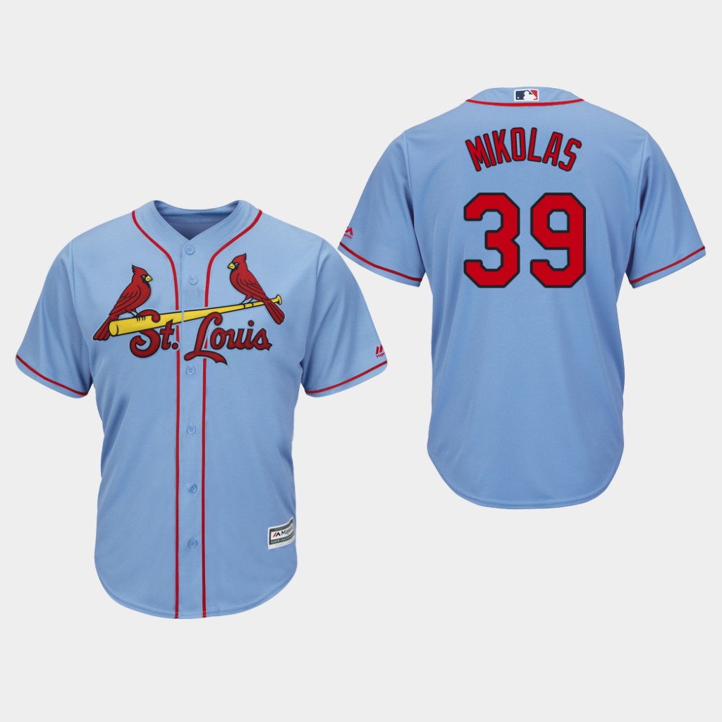 Men??s St. Louis Cardinals #39 Miles Mikolas Blue Cool Base Stitched MLB Jersey