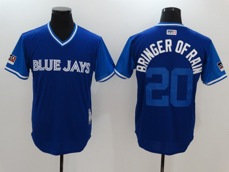 Men's Toronto Blue Jays Josh Donaldson "Bringer of Rain" Majestic Royal/Light 2018 Players' Weekend Jersey