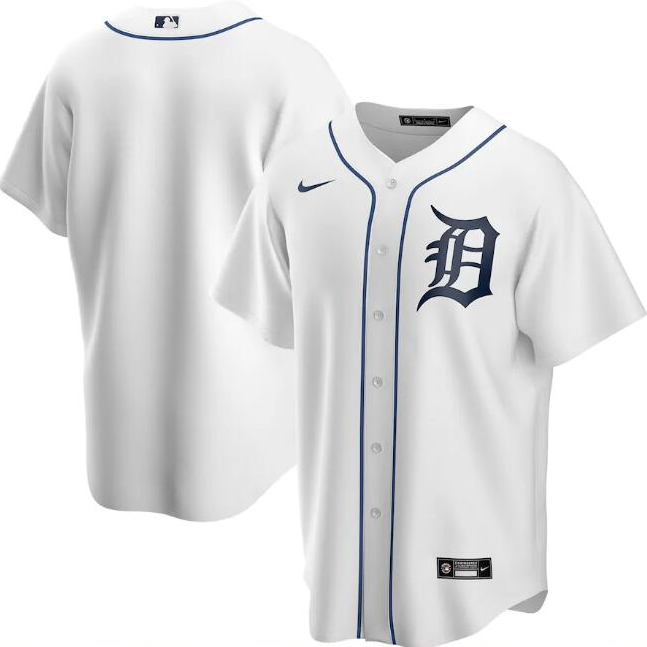 Men's Detroit Tigers White Cool Base Stitched MLB Jersey