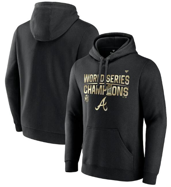 Men's Atlanta Braves 2021 Black World Series Champions Pullover Hoodie