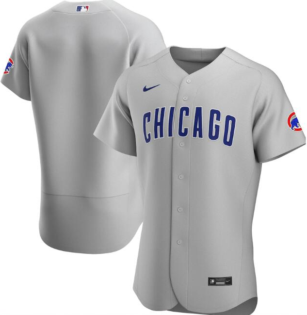 Men's Chicago Cubs Grey Flex Base Stitched MLB Jersey