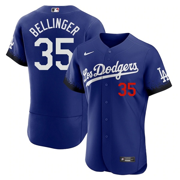 Men's Los Angeles Dodgers #81 Victor Gonzalez 2021 Royal City Connect Flex Base Stitched Baseball Jersey