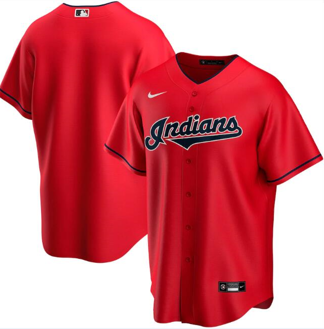 Men's Cleveland Indians Red Cool Base Stitched MLB Jersey