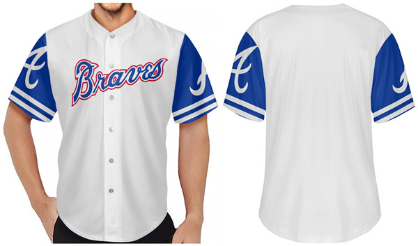 Men's Atlanta Braves White Baseball Jersey