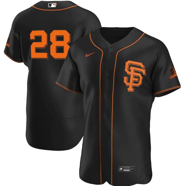 Men's San Francisco Giants Black #28 Buster Posey Flex Base Stitched MLB Jersey