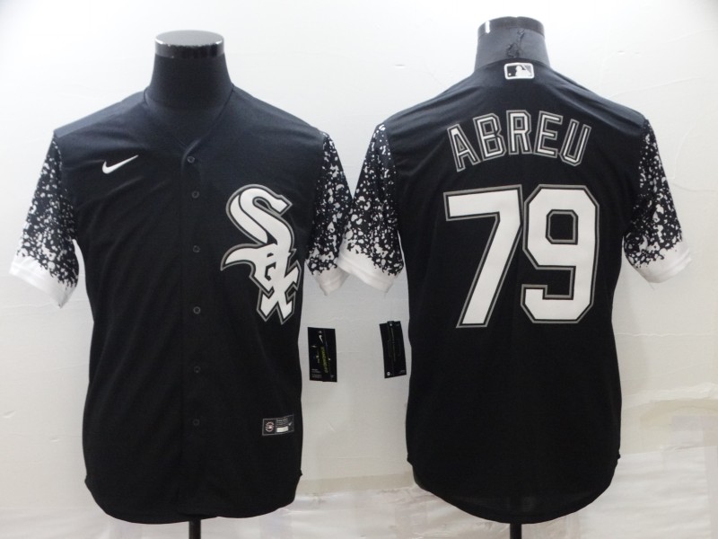 Men's Chicago White Sox #79 Jose Abreu Black City Connect Cool Base Stitched Jersey