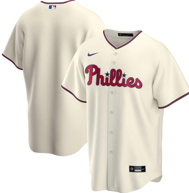 Men's Philadelphia Phillies Cream Cool Base Stitched MLB Jersey