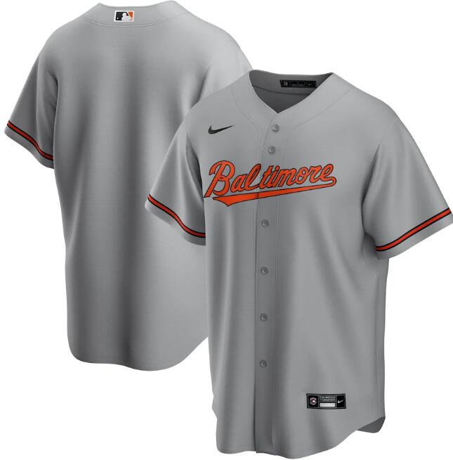 Men's Baltimore Orioles Grey Cool Base Stitched MLB Jersey