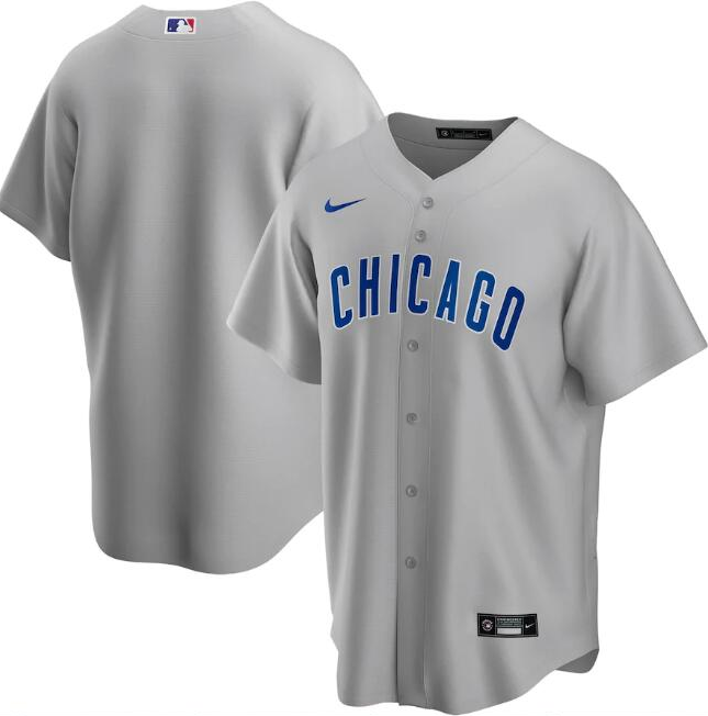 Men's Chicago Cubs Grey Cool Base Stitched MLB Jersey