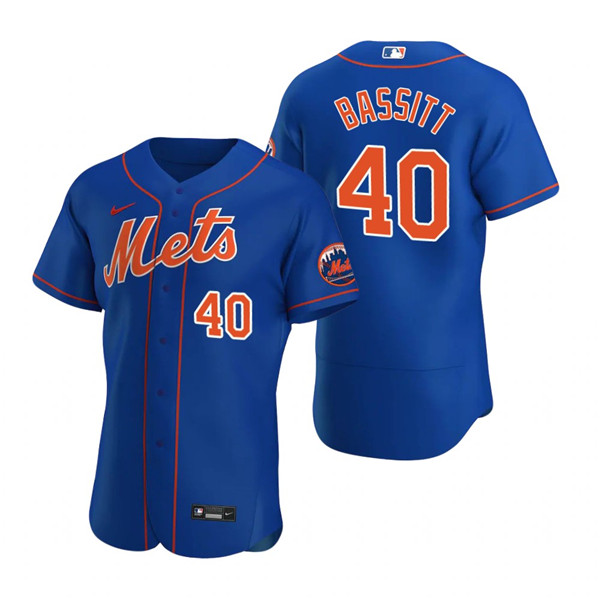 Men's New York Mets #40 Chris Bassitt Royal Flex Base Stitched Jersey