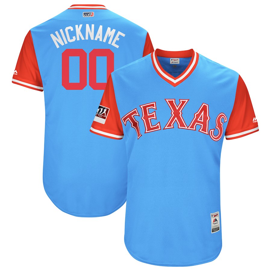 Men's Texas Rangers 2018 Players' Weekend Flex Base Pick-A-Player Roster Jersey - Click Image to Close