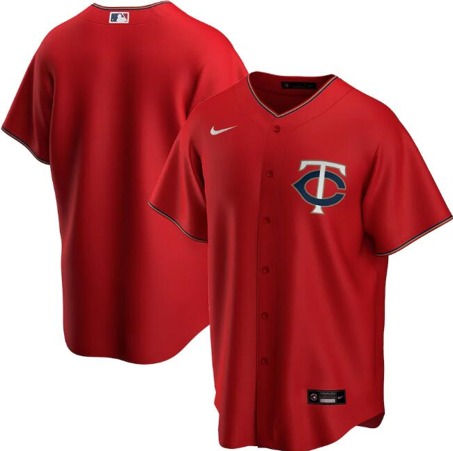 Men's Minnesota Twins Red Cool Base Stitched MLB Jersey