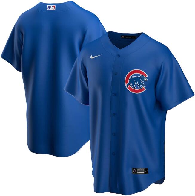 Men's Chicago Cubs Blue Cool Base Stitched MLB Jersey