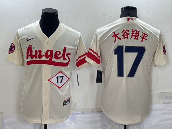 Men's Los Angeles Angels #17 ??????? 2022 Cream City Connect Cool Base Stitched Jersey