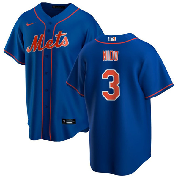 Men's New York Mets #3 Tom??s Nido Royal Cool Base Stitched Jersey