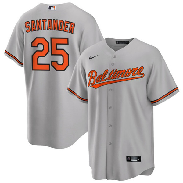 Men's Baltimore Orioles #25 Anthony Santander Gray Cool Base Stitched Jersey