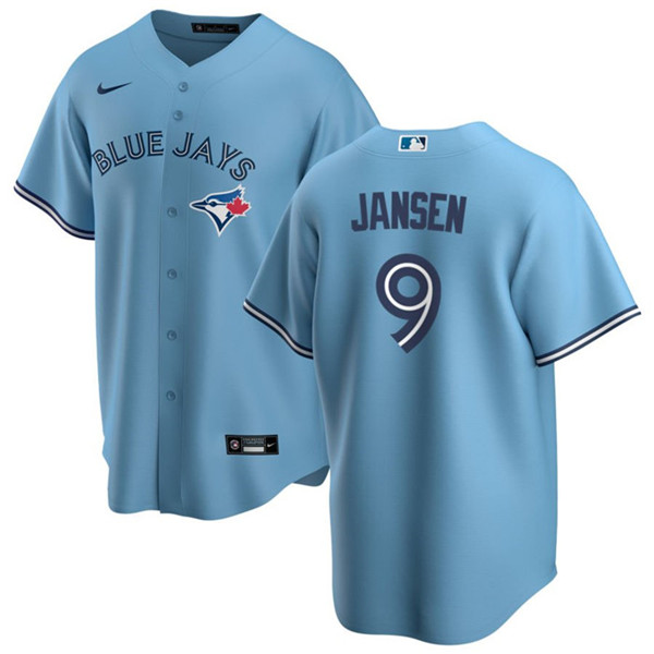 Men's Toronto Blue Jays #9 Danny Jansen Light Blue Cool Base Stitched Jersey