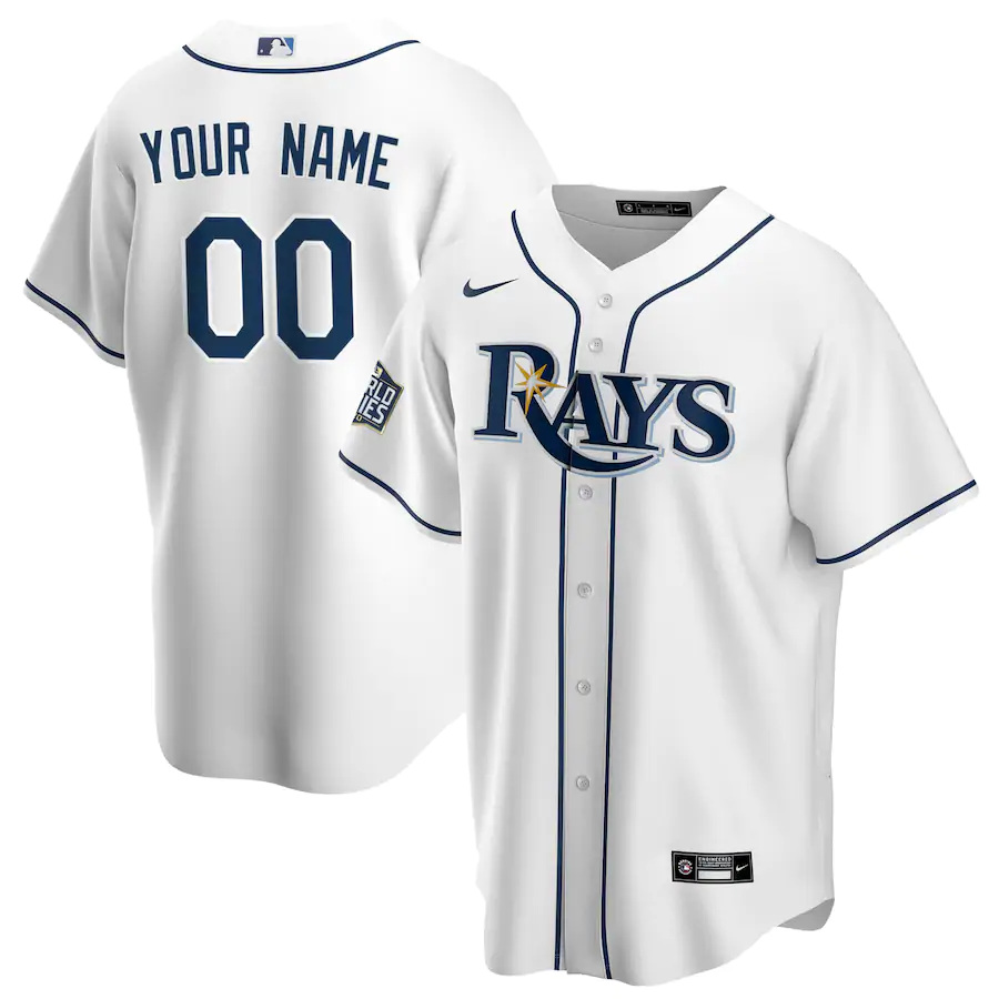 Men's Tampa Bay Rays Active Players Custom White 2020 World Series Bound Custom Stitched MLB Jersey