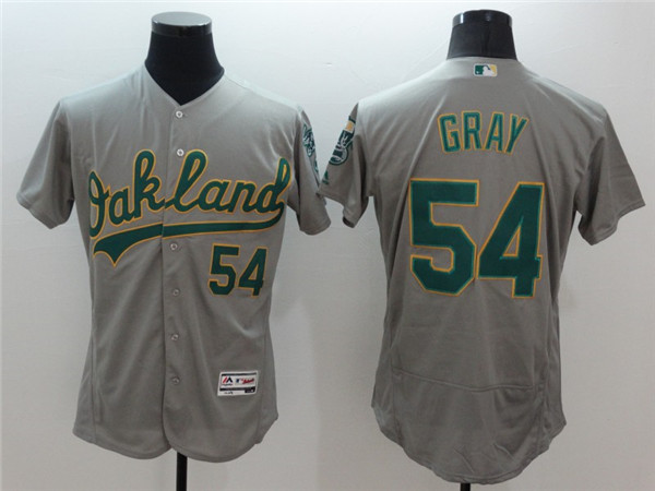 Men's Oakland Athletics #54 Sonny Gray Grey Flex Base Stitched Jersey