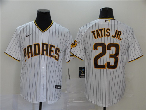 Men's San Diego Padres White #23 Fernando Tatis Jr. Stitched MLB Jersey