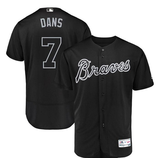 Men's Atlanta Braves Dansby Swanson "Dans" Majestic MLB Stitched Jersey.