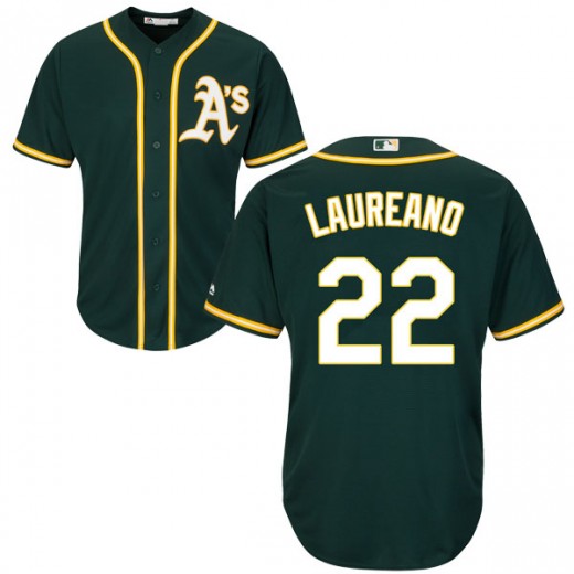 Men's Oakland Athletics #22 Ram??n Laureano Green Stitched MLB Jersey