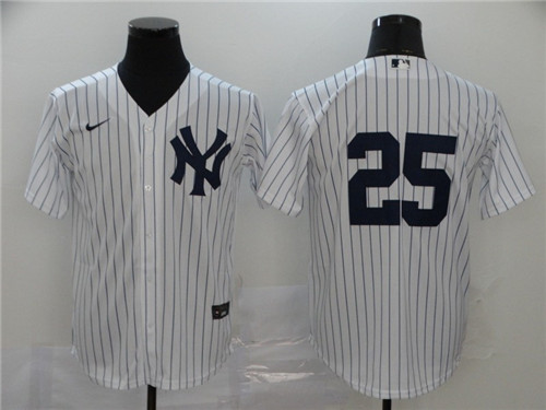 Men's New York Yankees #25 Gleyber Torres White Cool Base Stitched MLB Jersey