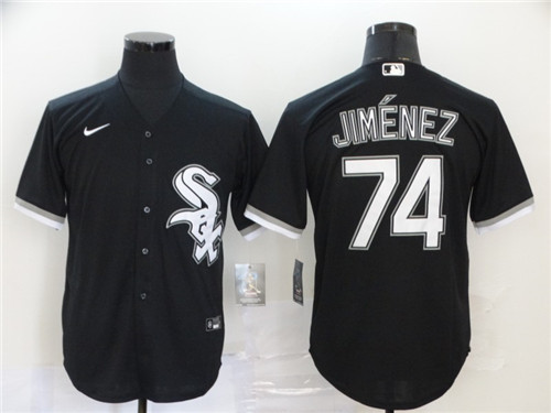 Men's Chicago White Sox Blank #74 Eloy Jim??nez Black Cool Base Stitched MLB Jersey