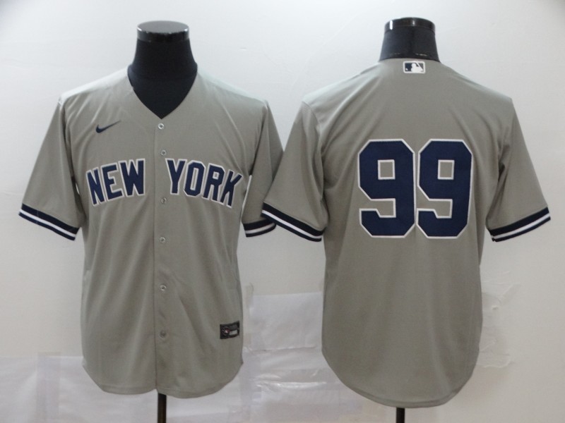 Men's New York Yankees #99 Aaron Judge Grey Cool Base Stitched MLB Jersey