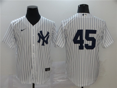 Men's New York Yankees #45 Gerrit Cole White Cool Base Stitched MLB Jersey