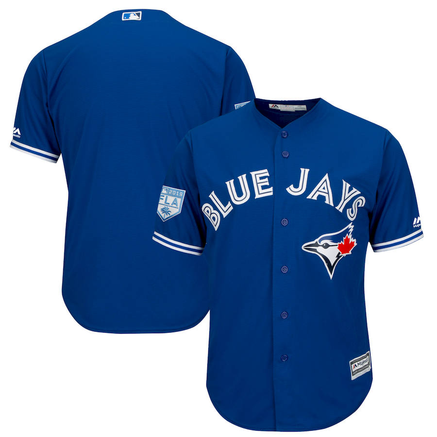 Men's Toronto Blue Jays #14 Justin Smoak Majestic Royal 2019 Spring Training Cool Base Stitched MLB Jersey