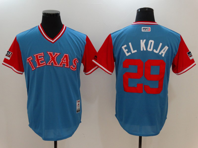 Men's Texas Rangers Adrian Beltre "El Koja" Majestic Royal/Light 2018 Players' Weekend Jersey