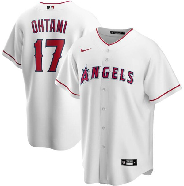 Men's Los Angeles Angels White #17 Shohei Ohtani Cool Base Stitched MLB Jersey