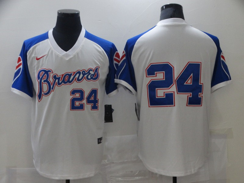 Men's Atlanta Braves #24 Cool Base Stitched MLB Jersey