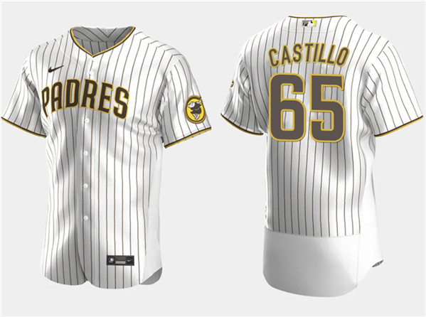 Men's San Diego Padres #65 Jos?? Castillo White Flex Base Stitched Baseball Jersey