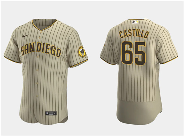 Men's San Diego Padres #65 Jos?? Castillo Tan Flex Base Stitched Baseball Jersey