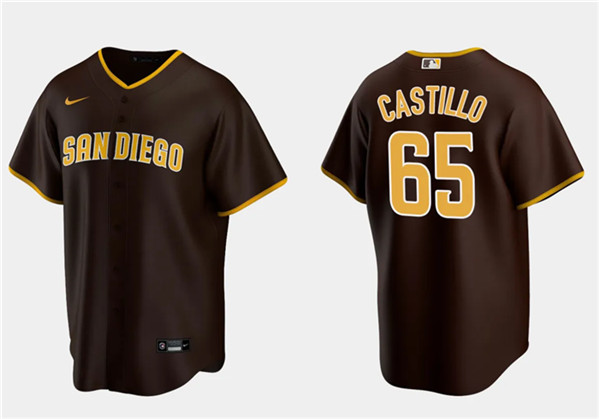 Men's San Diego Padres #65 Jos?? Castillo Brown Cool Base Stitched Jersey