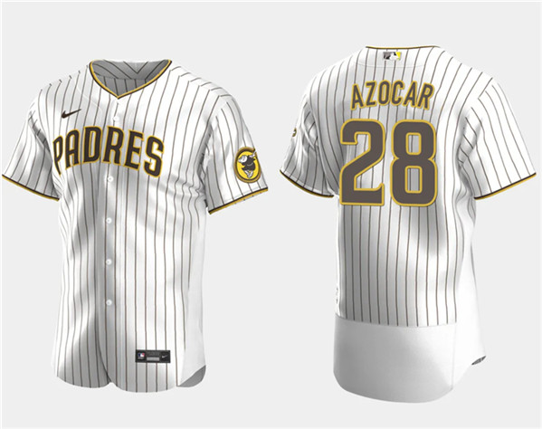 Men's San Diego Padres #28 Jos?? Azocar White Flex Base Stitched Baseball Jersey