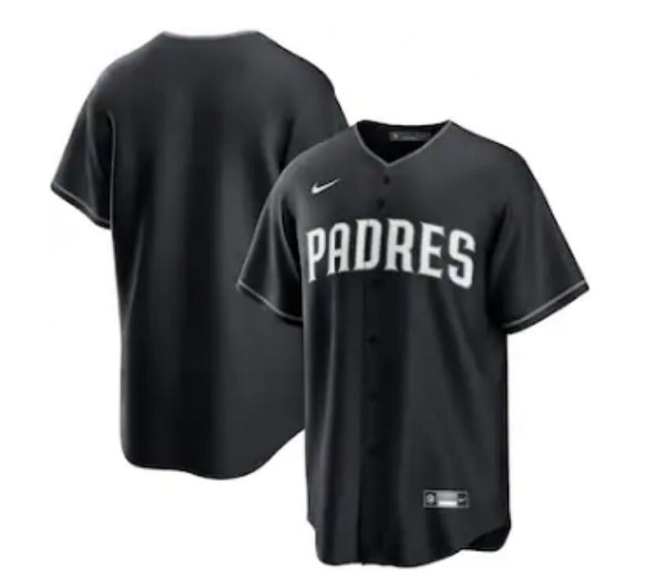 Men's San Diego Padres Blank Black Cool Base Stitched Baseball Jersey