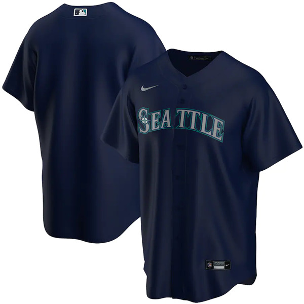 Men's Seattle Mariners Blank Navy Cool Base Stitched MLB Jersey